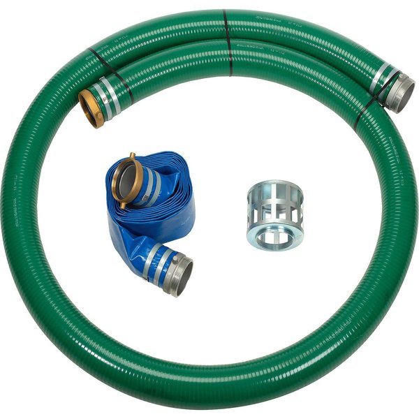 Apache Apache, 4 Trash Pump Hose Kits w/ Aluminum Couplings and Fittings 98128667